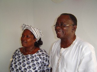 with wife